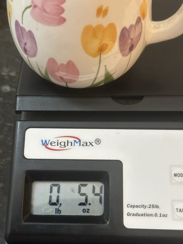 Asia Master Group 3” Ceramic Tulip Coffee Creamer Pitcher Purple Rim - Floral - Picture 9 of 9