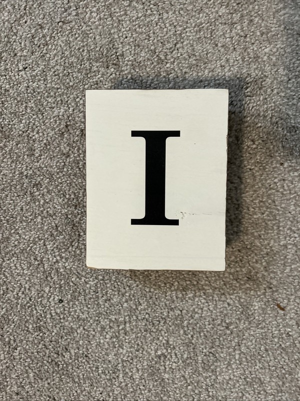 Rustic Marlin Wood Letter Block Sign, Letter I