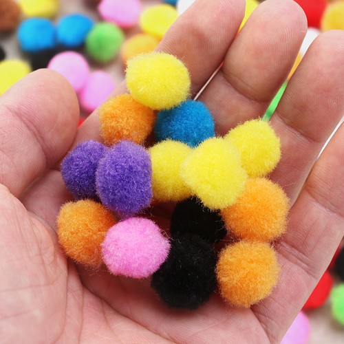 200 Pcs 10 Color Mixed Pack DIY Handmade Material Plush Ball Kindergarten Plush - Picture 8 of 12