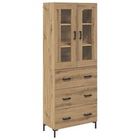 Highboard 2Er Set Artisan-Eiche 69,5X34X180 Cm Holzwerkstoff