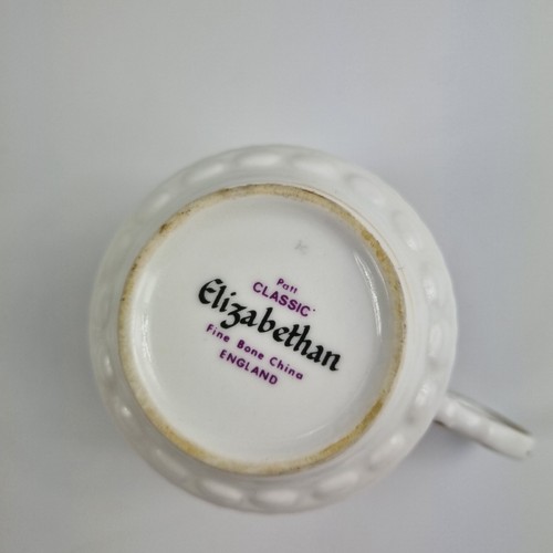 Juego de té vintage Isabelino Clifton 14 piezas oro blanco dorado hueso fino porcelana  - Imagen 9 de 13