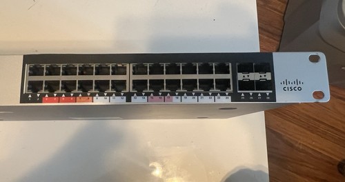 Conmutador Ethernet PoE de 24 puertos Cisco Meraki MS120-24P-HW -TAL CUAL / sin cables- - Imagen 2 de 5