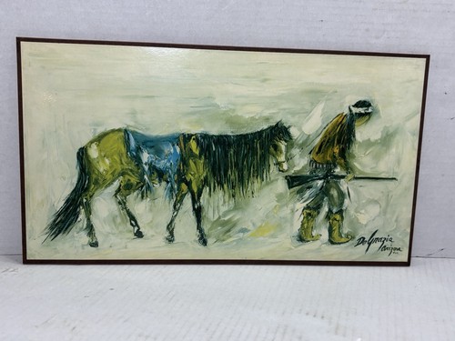 Panel Ted DeGrazia “Lost Apache” Lam-N-Art 19,5x11,5 arte vintage del suroeste - Imagen 1 de 5