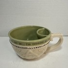 Grasslands Road Tea Cup Mug Ceramic Strainer Green White Celtic Coffee
