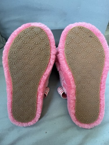 UGG Fluff Yeah Größe 3 rosa Slipper mit Blumenmuster Pantolette mit Rückengurt - Bild 5 von 6
