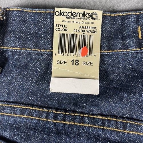 Akademiks Jeans Boys 18 Straight Leg Embroidered Pockets AKDMKS Denim Pants - Picture 8 of 12