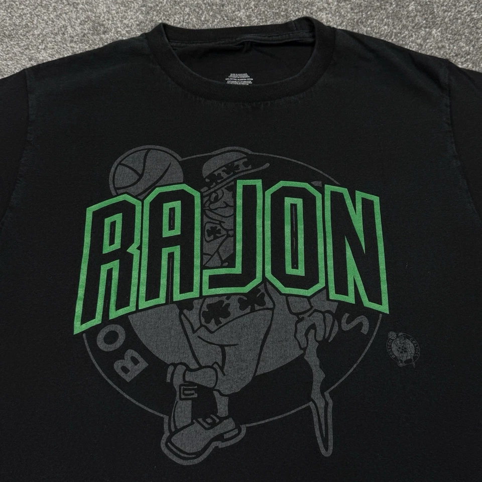 Camisa Rajon Rondo Boston Celtics Hombres Pequeña NBA Baloncesto Negra 9 PG De Colección Foto 3 de 4