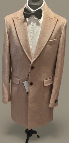 Giannini Feraud Men's Wool Pale Camel Coat Size 44 slim fitting - Picture 9 of 16