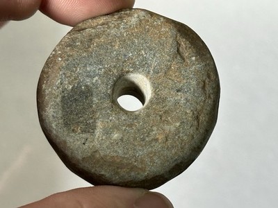 NICE DRILLED SOUTHERN BISCUIT GAME STONE DISC DISCOIDAL FROM EASTERN TENNESSEE