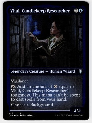 VHAL, CANDLEKEEP RESEARCHER (FOIL ETCHED) BATTLE FOR BALDUR'S GATE MTG FOIL LP