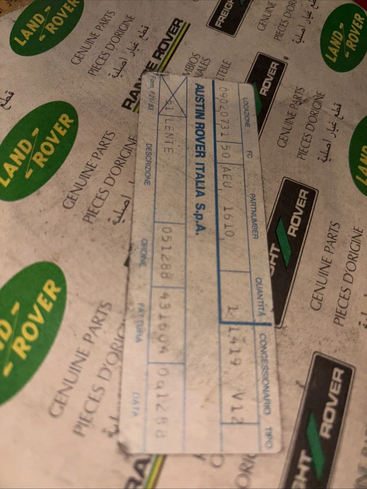 Freccia Lente Anteriore Range Rover 1610 Land Rover Originale In Scatola - Immagine 4 di 4