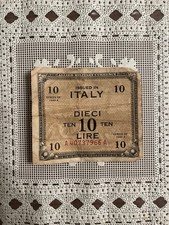 1943 Italian 10 Lire Banknote