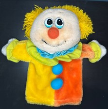Dakin VINTAGE CLOWN HAND PUPPET 11" Plush STUFFED ANIMAL 1982