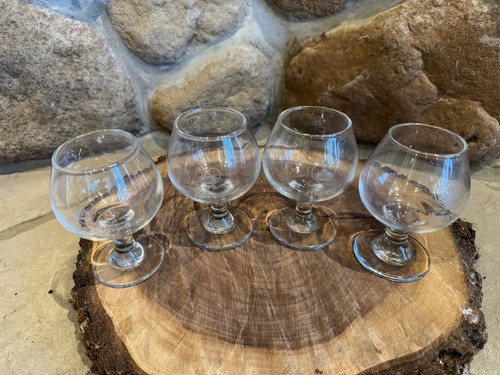 4er Set Di Amore geätzte Brandy Schnapsglas 4" klare Stielgläser Kelche - Bild 2 von 7