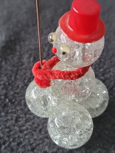 Glass Balls Snow Man With Golf Club - Picture 2 of 4
