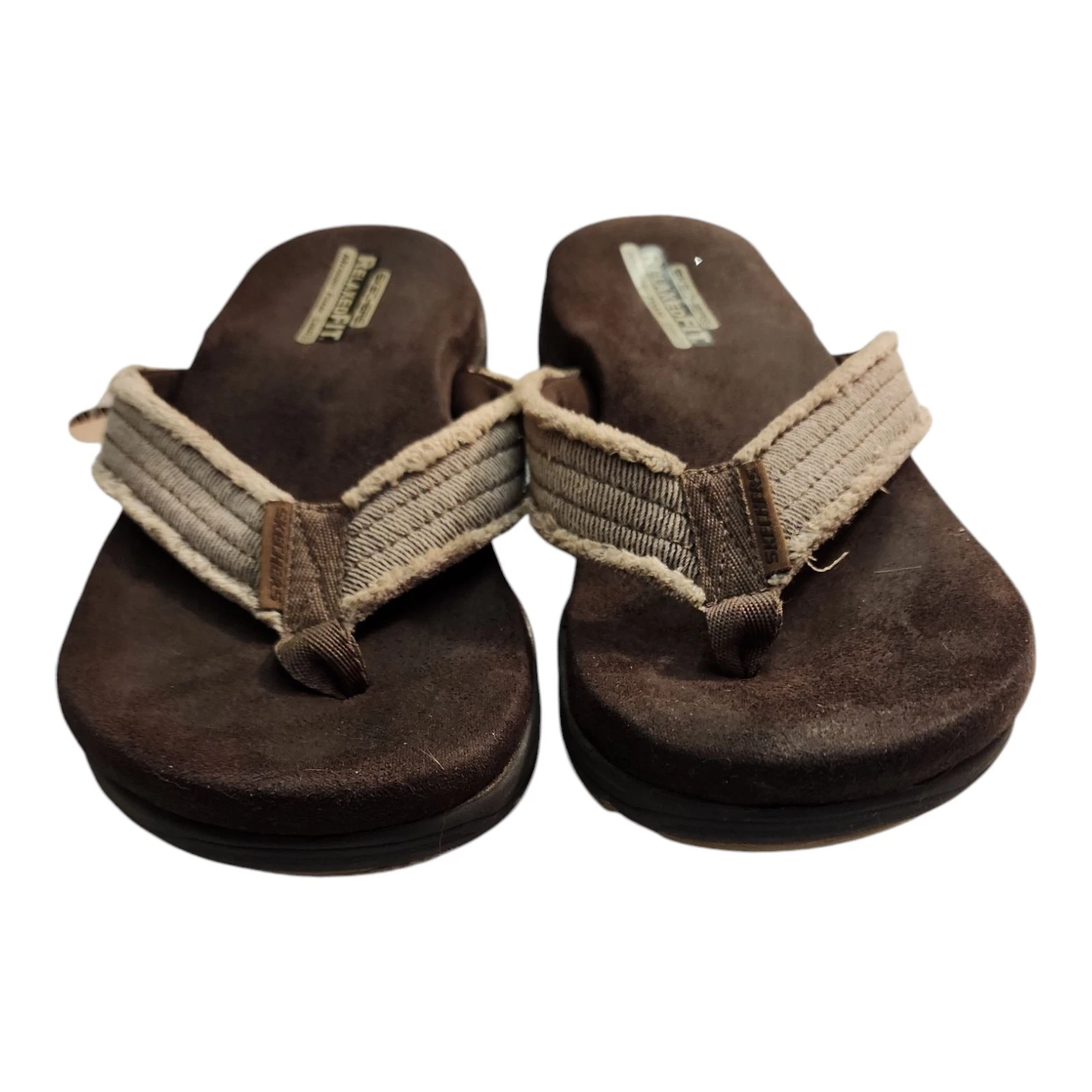 Sandales tongs homme Skechers coupe décontractée Supreme Bosnia marron taille 10