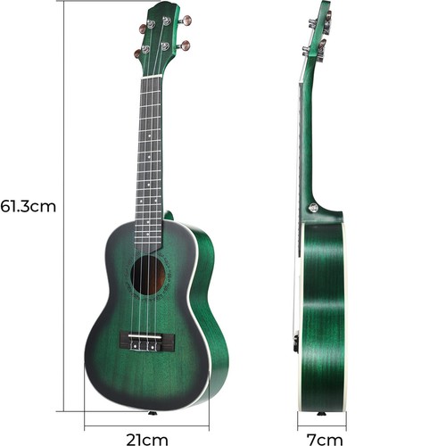 23" Soprano Ukulele Concert Tenor Ukelele Mahogany with Gig Bag Tuning Strap - Picture 17 of 17