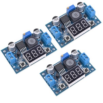 Seloky LM2596 Adjustable DC-DC Step-Down Buck Converter Module, Blue, 150KHz