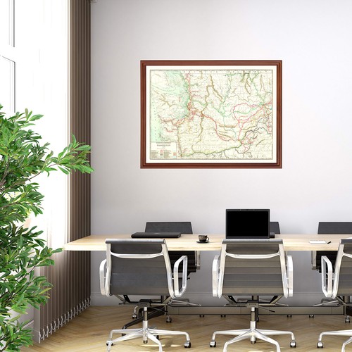 Mapa antiguo de Washington 1910 - arte vintage de Washington - Imagen 5 de 29