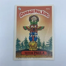 Garbage Pail Kids Totem Paula 107a OS3 1986 Sticker Card – Vintage GPK Original