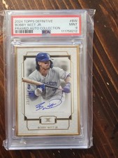 2024 Topps Definitive Collection Bobby Witt Jr Framed Autograph /30 PSA 9 Royals