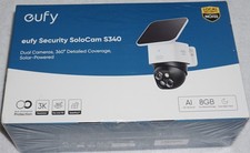 Eufy SoloCam S340 Solar Wireless Security Camera Outdoor Dual Cam 360 NEW