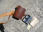 Richmond Arms Reproduction Civil War Cartridge Bag and boxes Leather