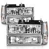 ANZO CRYSTAL HEADLIGHTS CHROME HOUSING W- 111506