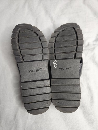 Sandalias Vionic Vesta Criss Cross Plataforma Mujer Talla 9 Negras Preppy City Usadas en Excelente Condición - Imagen 8 de 8