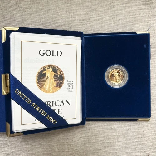 1988-P $5 Proof American Gold Eagle - 1/10 oz Gold – Original Box & COA