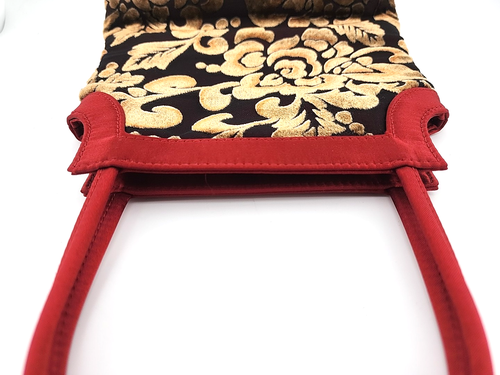 Bolso de mano pequeño floral rojo/dorado Victoria's Secret - Imagen 7 de 14