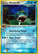 Heavily Played, English Pokemon Regular Team Aqua's Sharpedo - 18/95 - Rare EX T