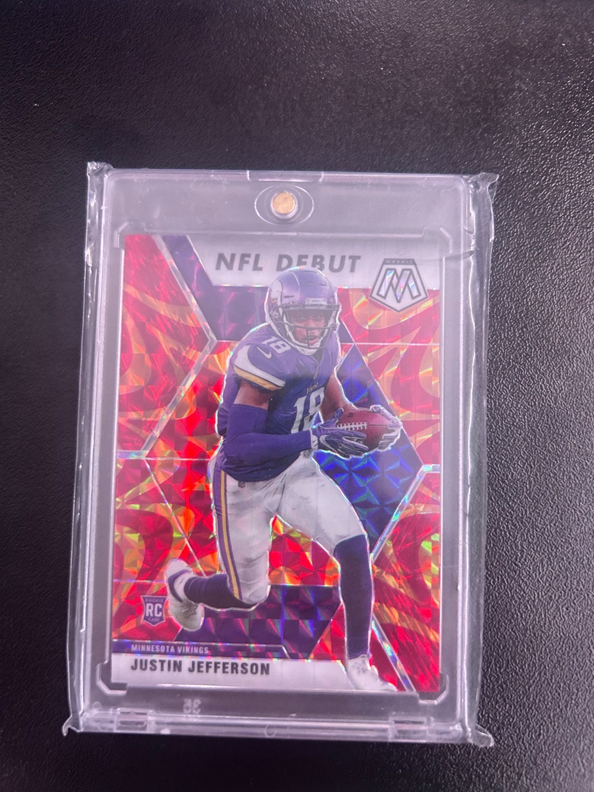 2020 Panini Mosaic - NFL Debut Justin Jefferson #270 Mosaic Reactive Orange...