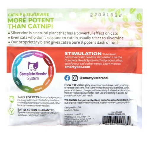 Smartykat Katzenminze mit Silvervine Katzenlockstoff 0,5 Oz Null - Bild 4 von 4