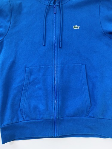 LACOSTE Herren Fleece Hoodie mit durchgehendem Reißverschluss Gr. Large blau - Bild 7 von 10