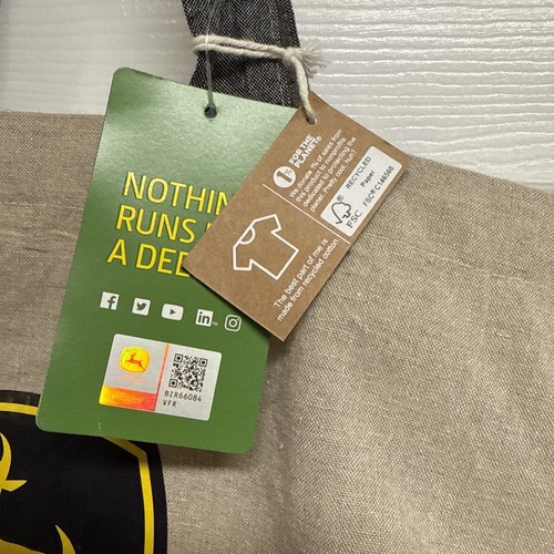 John Deere Neu mit Etikett Nothing Runs Like a Deere Tragetasche Canvas EcoBag - Bild 2 von 5