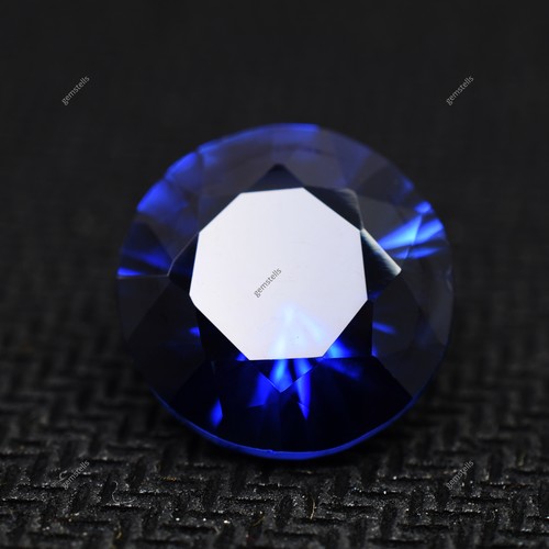 18 Ct Natural Rare Faceted Ceylon Sapphire Blue Loose Round Cut Loose Gemstone - Picture 5 of 8