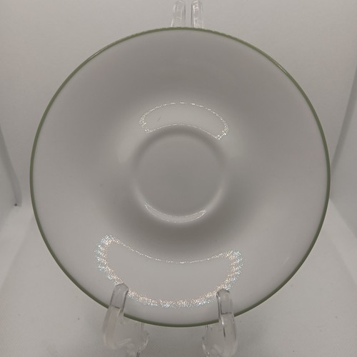 Set Of 12 Corelle Summer Blush Green Rim  Saucers 6 ¼"  by Corning USA - Picture 1 of 4