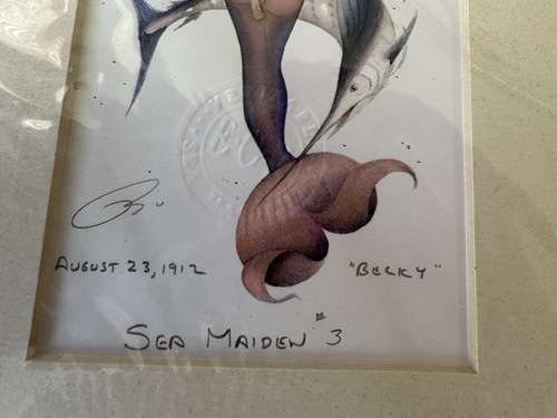 Robert Kline 2 Sea Maiden Mermaid Signed Stamped Art Prints #3 and #4 - Picture 3 of 4