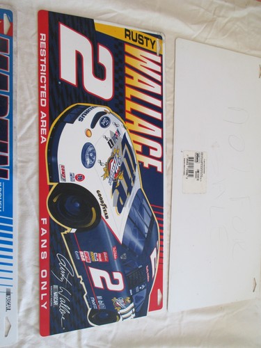 3er Set Kunststoff Emsemble Sport Nascar Wandbehang Schilder. Gordon, Wallace, Martin - Bild 8 von 11
