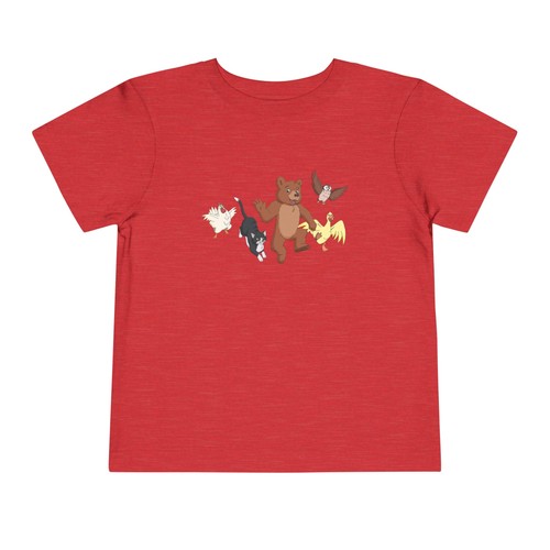 Little Bear & Friends Cat Owl Hen Duck Animated 90s Television Adult T-Shirt - Picture 17 of 18