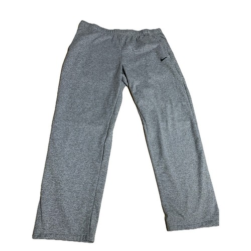 Nike Dri Fit Jogginghose Herren Größe 4XL Sweatpants Grau Gerades Bein 932253-063