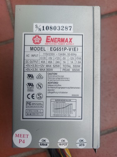 Alimentation PC pour ordinateur ENERMAX EG651P-V Power Supply - Photo 3/4