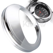 Sleek chrome 5" speedometer bezel cover trim ring visor fits Harley-Davidson