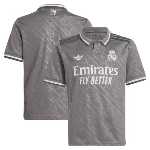 Youth adidas Originals Charcoal Real Madrid 2024/25 Third Replica Jersey