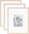 Adlynn Rectangle Picture Frame Set of 3; 16 X 20 Matted to 8 X 10; Natural; Tran