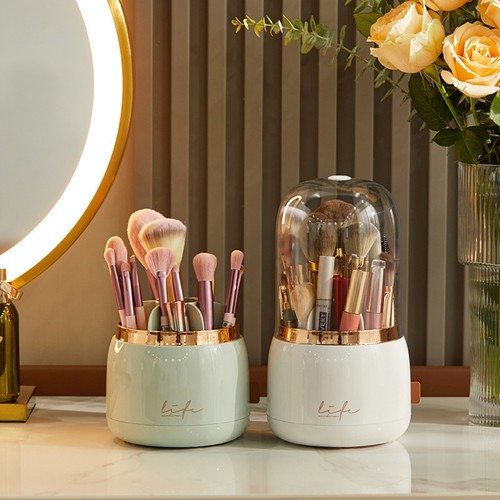 Drehbare Makeup Pinsel Aufbewahrungsbox Mit Großem Fassungsvermögen - Bild 3 von 5