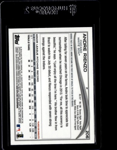 2014 Topps Chrome #206 Andre Rienzo RC - Picture 2 of 2