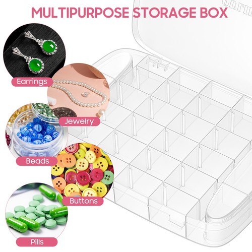 Removable Storage Case Craft Organizer Plastic Organizer Box Craft Containers - Picture 7 of 11