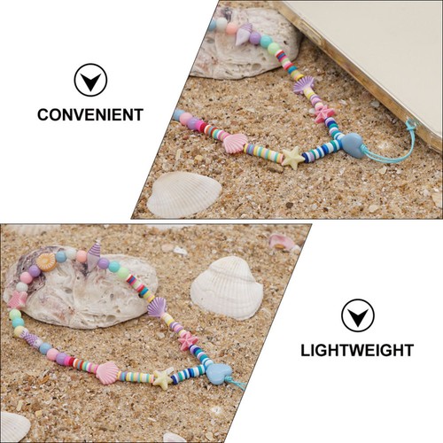  3 Pcs Shell Perlen -Mobiltelefonseil Mann Fräulein Hängende Kette Handy DIY - Photo 7 sur 12